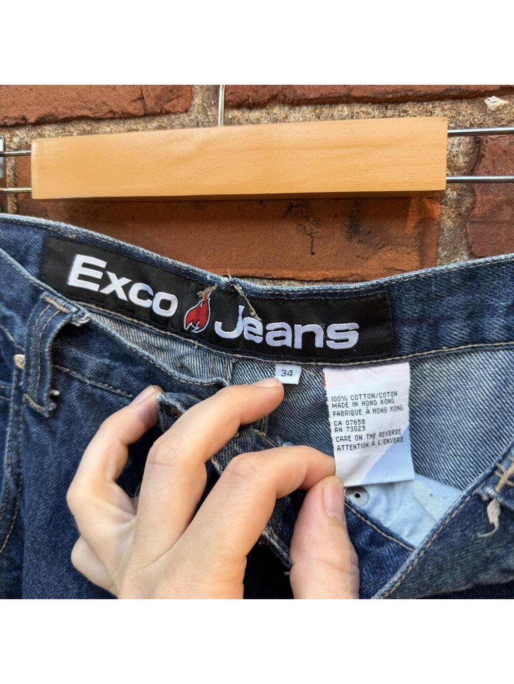 Vintage exco big pocket jeans 00s 34x32 - Picture 7 of 8